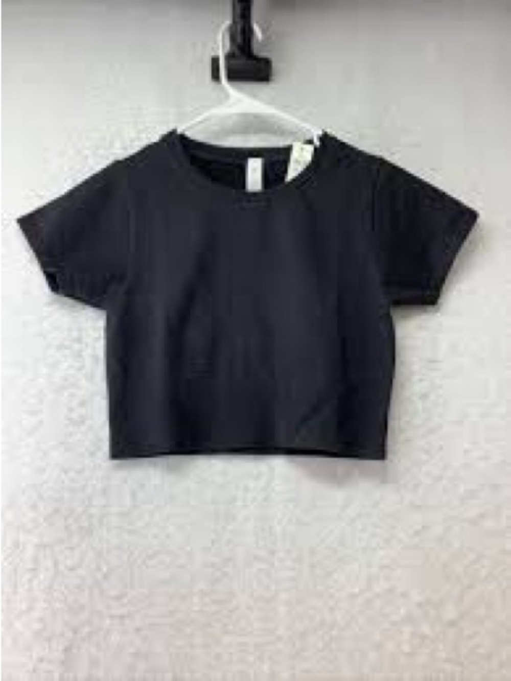 Offline by aerie Black Cropped Crewneck Tee